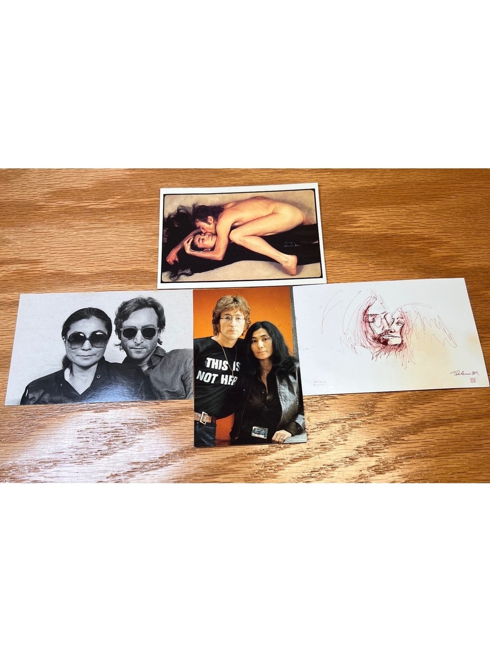 Vintage John Lennon and Yoko Ono Postcards Set of 4 - 1981 Contact Series